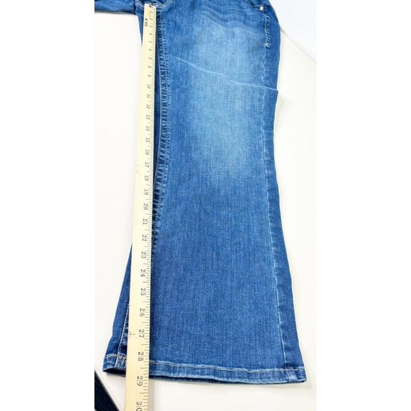 Lane Bryant Flare Genius Fit Bootcut Jeans Sz 18 Short (Actual 34x29) GUC - Picture 3 of 10